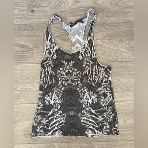 All Saints gray design tank top soft